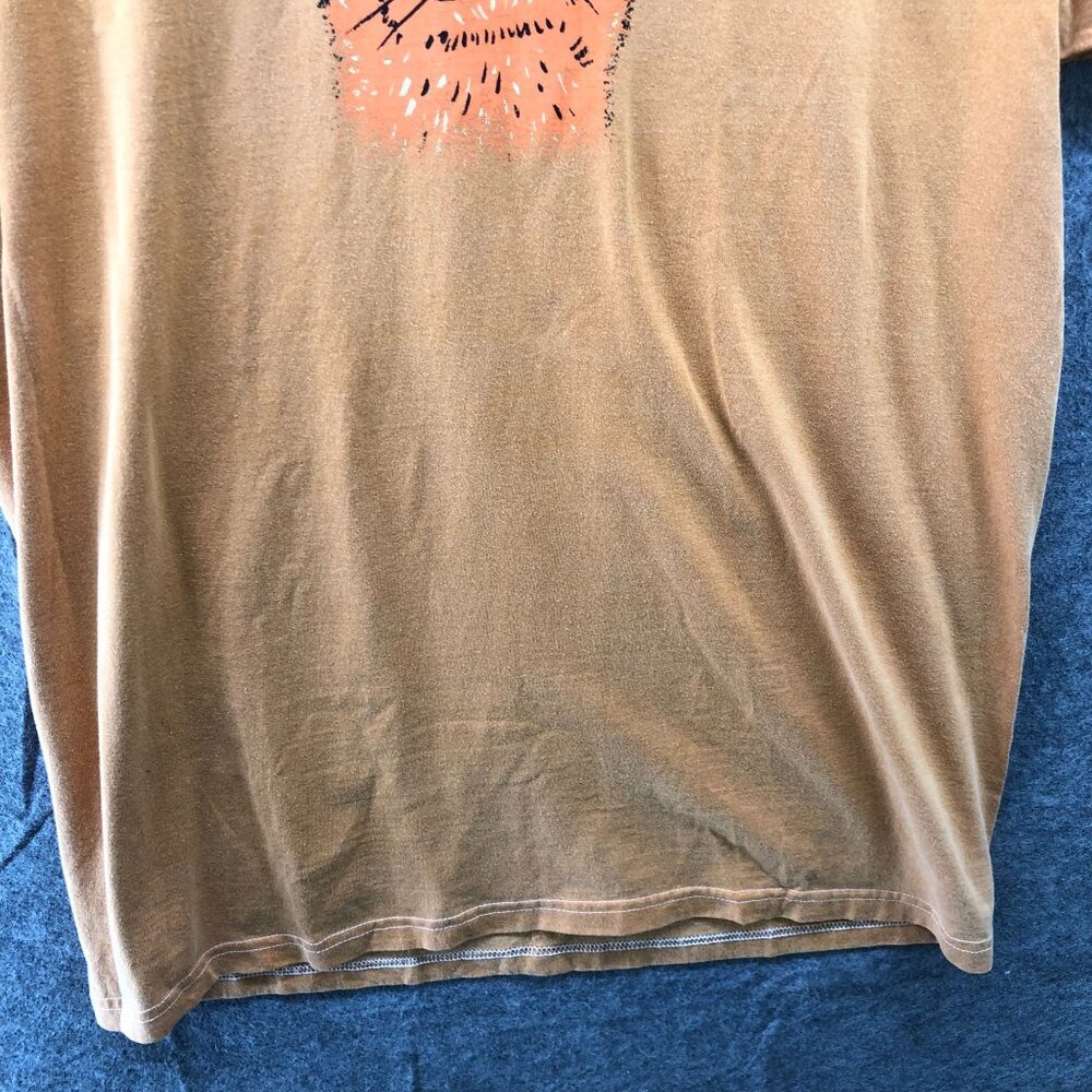 Free Love Cat Cat Fish Graphic T Shirt Mens‎ M Short Sleeve Orange Greece - Picture 5 of 7